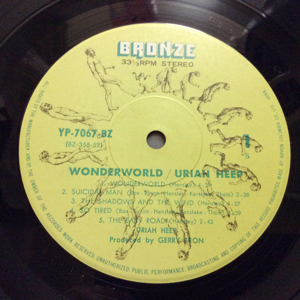 Uriah Heep - Wonderworld (Vinyl, LP, Album, Stereo) Near Mint (NM or M-) / Very Good Plus (VG+)