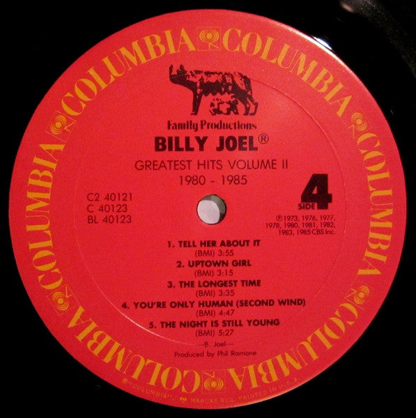 Billy Joel - Greatest Hits Volume I & Volume II (2xVinyl, LP, Compilation) Very Good (VG) / Very Good (VG)