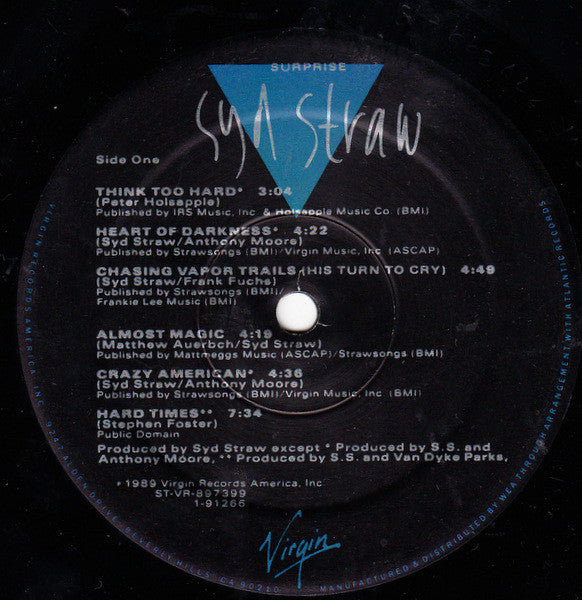 Syd Straw - Surprise (Vinyl, LP, Album, Stereo) Very Good Plus (VG+) / Very Good Plus (VG+)