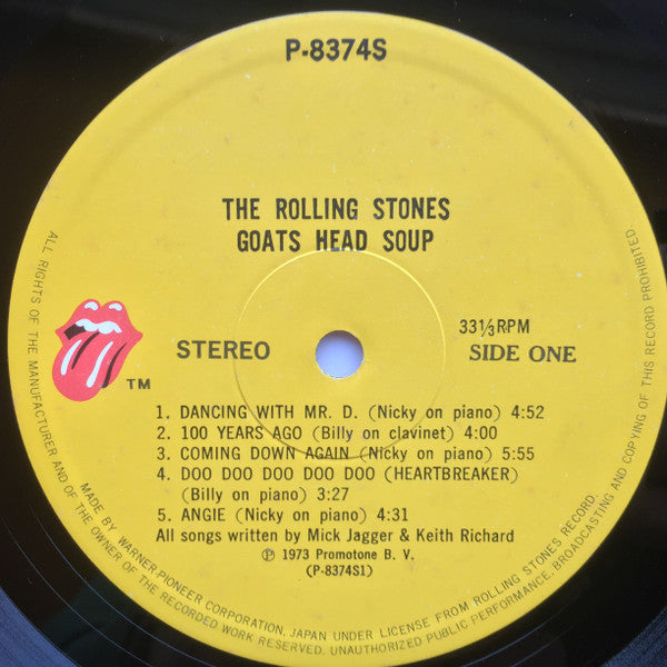 The Rolling Stones - Goats Head Soup (Vinyl, LP, Album, Stereo)