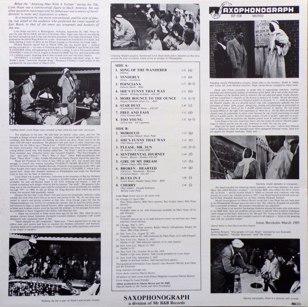 Lynn Hope - Morocco (Vinyl, LP, Compilation, Mono) Very Good (VG) / Very Good (VG)