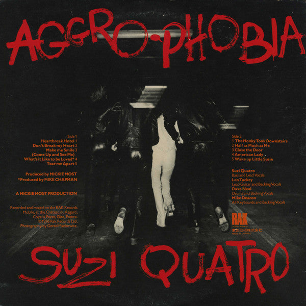 Suzi Quatro - Aggro-Phobia (Vinyl, LP, Album, Promo) Very Good Plus (VG+) / Very Good (VG)