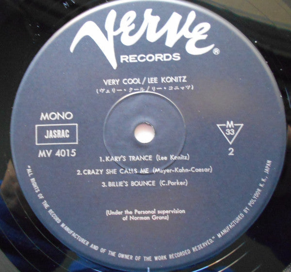 Lee Konitz - Very Cool (Vinyl, LP, Album, Reissue, Mono) Very Good Plus (VG+) / Very Good Plus (VG+)