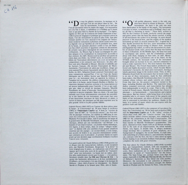 Claude Debussy - La Harpe Impressionniste (Vinyl, LP, Album, Stereo) Very Good Plus (VG+) / Very Good Plus (VG+)