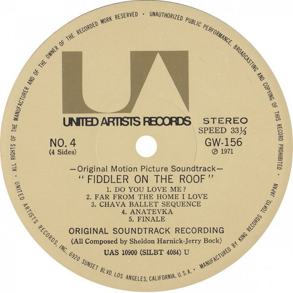 John Williams (4) - Fiddler On The Roof (Original Motion Picture So...