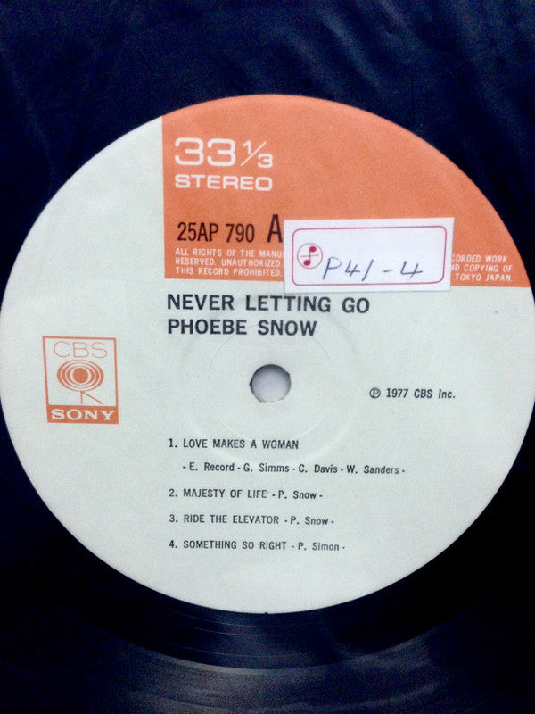 Phoebe Snow - Never Letting Go (Vinyl, LP, Album)