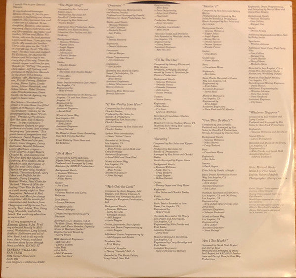 Vanessa Williams - The Right Stuff (Vinyl, LP, Album) Very Good Plus (VG+) / Very Good (VG)