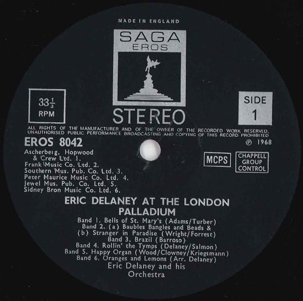 Eric Delaney - At The London Palladium (Vinyl, LP, Album) Very Good Plus (VG+) / Good Plus (G+)