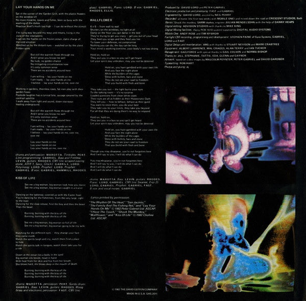Peter Gabriel - Security (Vinyl, LP, Album, Stereo) Good Plus (G+) / Near Mint (NM or M-)