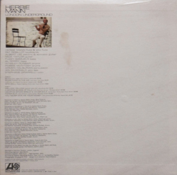 Herbie Mann - London Underground (Vinyl, LP, Album) Good Plus (G+) / Very Good (VG)