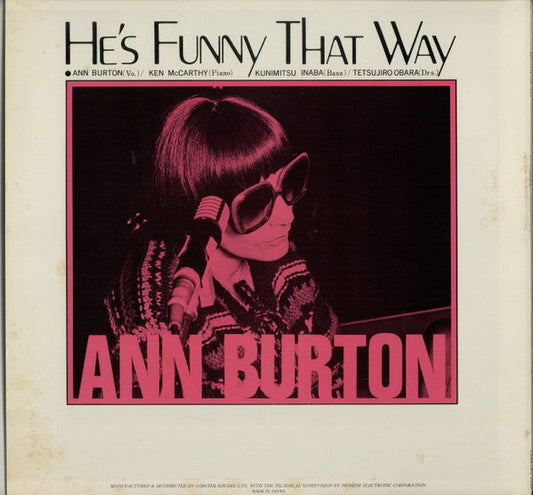 Ann Burton - He's Funny That Way (Vinyl, LP, 45 RPM, Album, Reissue, Stereo) Very Good Plus (VG+) / Very Good (VG)