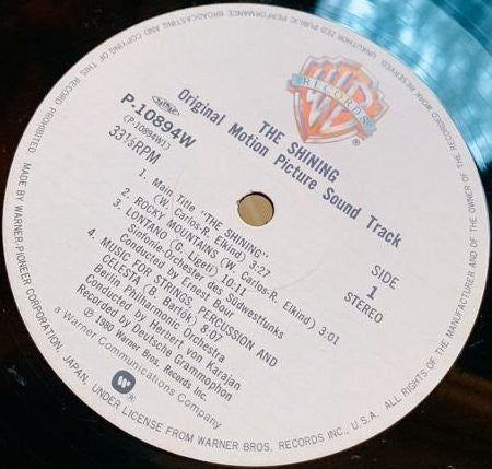 Various - シャイニング = The Shining (Original Soundtrack) (Vinyl, LP) Near Mint (NM or M-) / Very Good Plus (VG+)