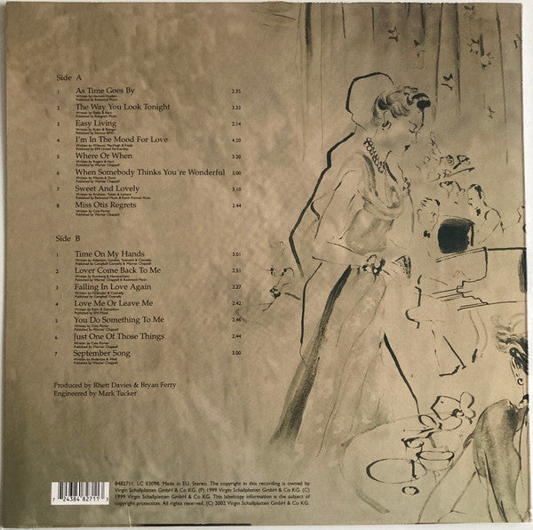 Bryan Ferry - As Time Goes By (Vinyl, LP, Album, Reissue) Very Good (VG) / Very Good Plus (VG+)