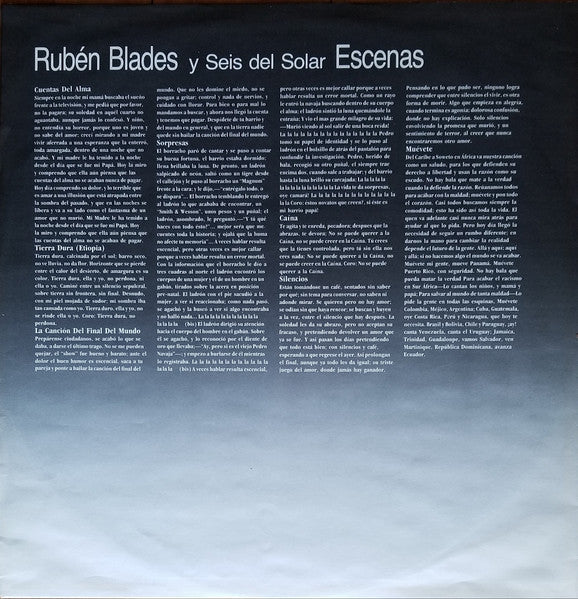 Ruben Blades - Escenas (Vinyl, LP, Album, Stereo) Good Plus (G+) / Very Good Plus (VG+)
