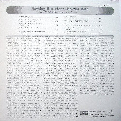 Martial Solal - Nothing But Piano (Vinyl, LP, Album, Stereo) Very Good (VG) / Very Good Plus (VG+)