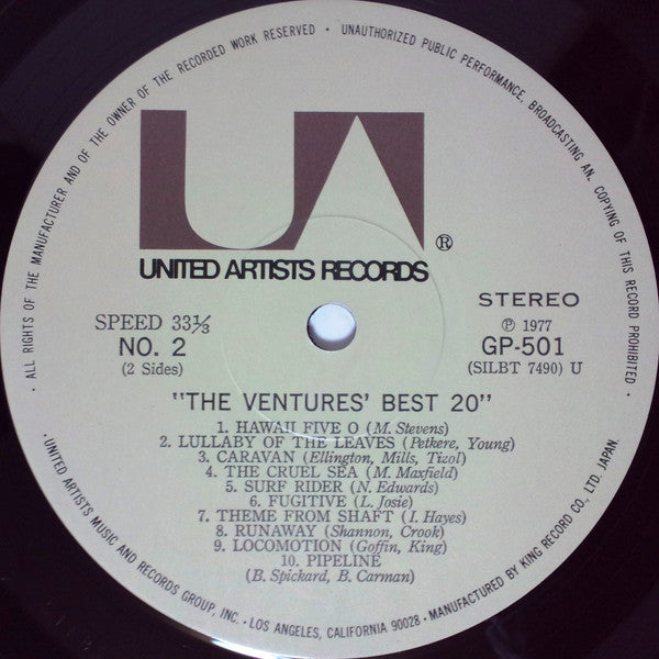 The Ventures - The Ventures' Best 20 (Vinyl, LP, Compilation)