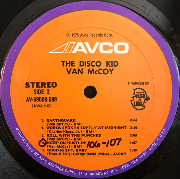 Van McCoy - The Disco Kid (Vinyl, LP, Album, Stereo) Very Good (VG) / Very Good (VG)