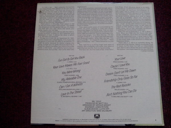 Z.Z. Hill - The Best Thing That's Happened To Me (Vinyl, LP, Album) Very Good (VG) / Very Good (VG)