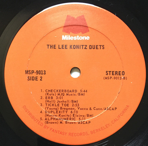 Lee Konitz - Duets (Vinyl, LP, Album, Reissue) Very Good (VG) / Very Good (VG)