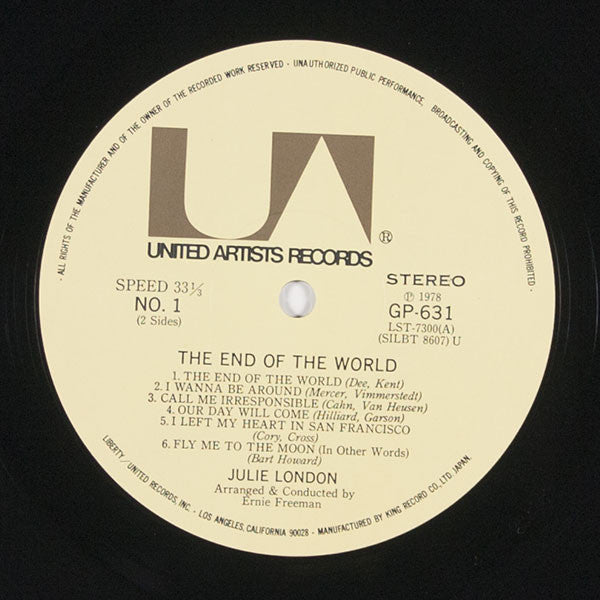 Julie London - The End Of The World (Vinyl, LP, Reissue, Stereo)