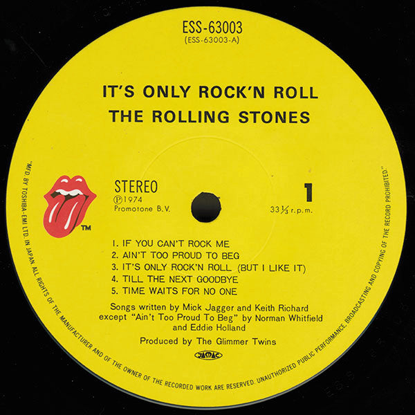 The Rolling Stones - It's Only Rock 'N Roll (Vinyl, LP, Album, Reis...