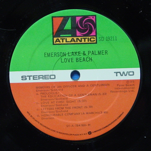 Emerson, Lake & Palmer - Love Beach (Vinyl, LP, Album, Stereo) Very Good (VG) / Poor (P)