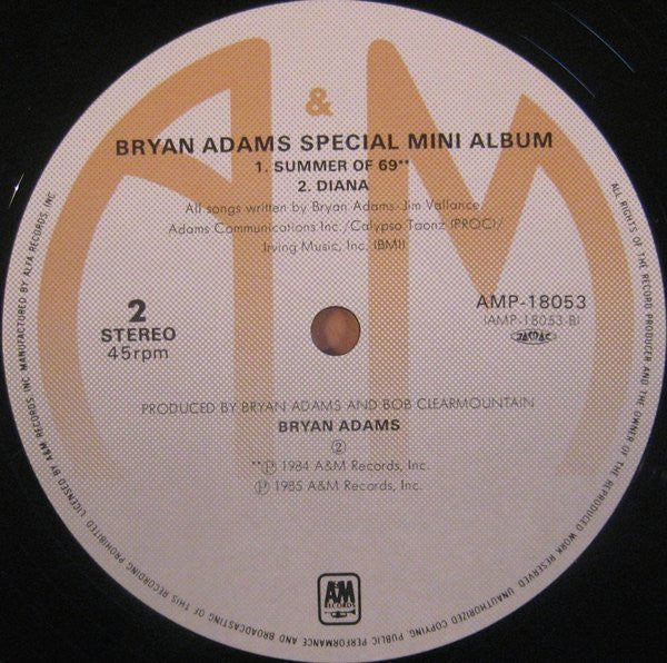 Bryan Adams - Bryan Adams Special Mini Album (Vinyl, 12", 45 RPM, M...