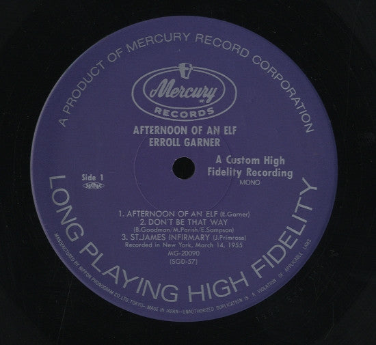 Erroll Garner - Afternoon Of An Elf (Vinyl, LP, Album, Limited Edition, Reissue, Mono) Near Mint (NM or M-) / Very Good Plus (VG+)