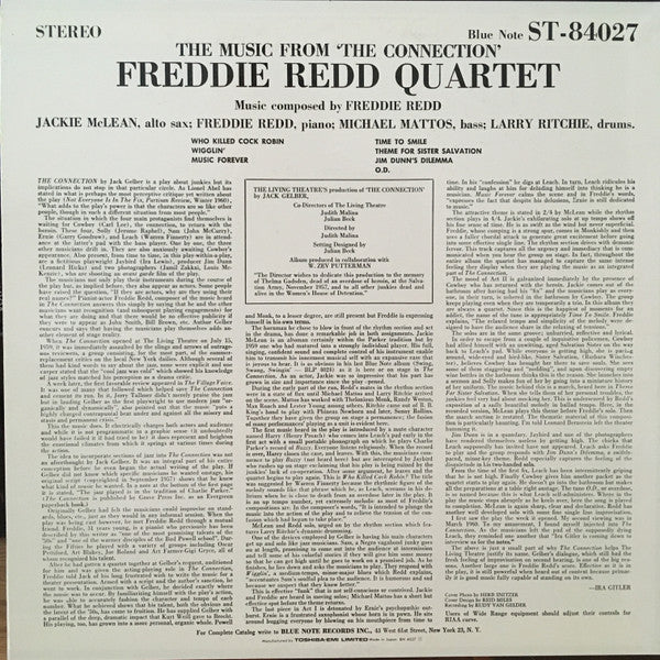 Freddie Redd Quartet - The Music From "The Connection" (Vinyl, LP, Album, Stereo, Reissue, Limited Edition) Near Mint (NM or M-) / Near Mint (NM or M-)