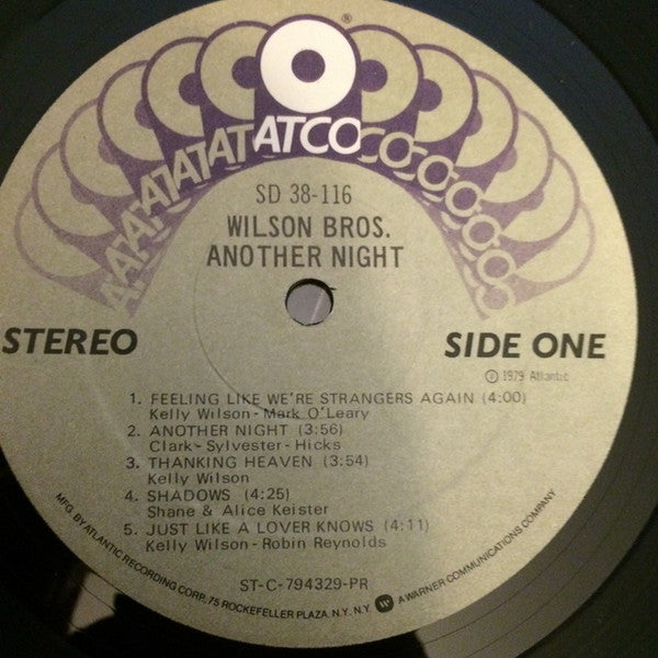 Wilson Bros. - Another Night (Vinyl, LP, Album) Good Plus (G+) / Very Good Plus (VG+)