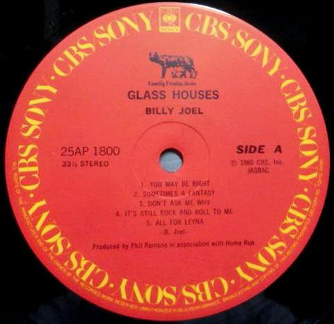 Billy Joel - Glass Houses (Vinyl, LP, Album, Stereo)