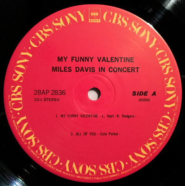 Miles Davis - My Funny Valentine - Miles Davis In Concert (Vinyl, L...