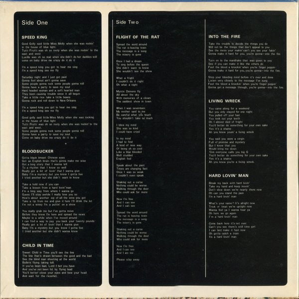 Deep Purple - In Rock (Vinyl, LP, Album, Stereo)