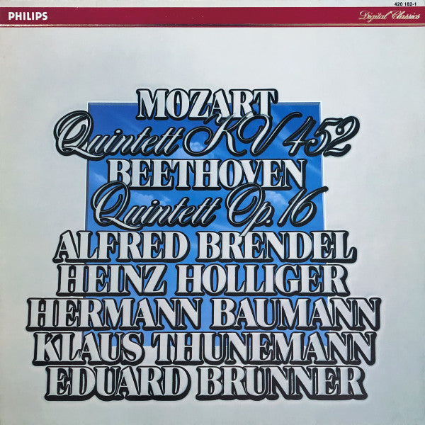 Wolfgang Amadeus Mozart - Quintett Kv 452 / Quintett Op. 16 (Vinyl, LP, Stereo) Very Good Plus (VG+) / Very Good Plus (VG+)