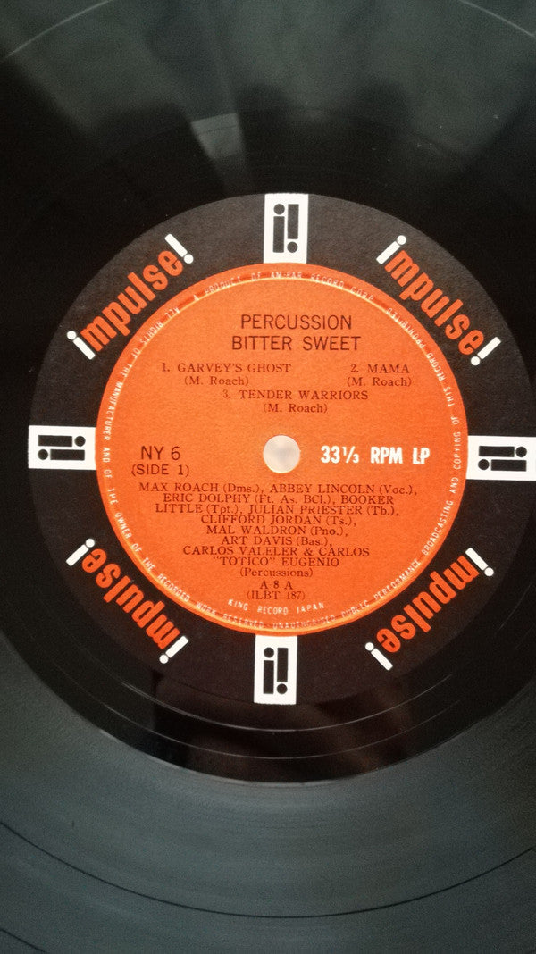 Max Roach - Percussion Bitter Sweet (Vinyl, LP, Album, Stereo) Very Good (VG) / Fair (F)