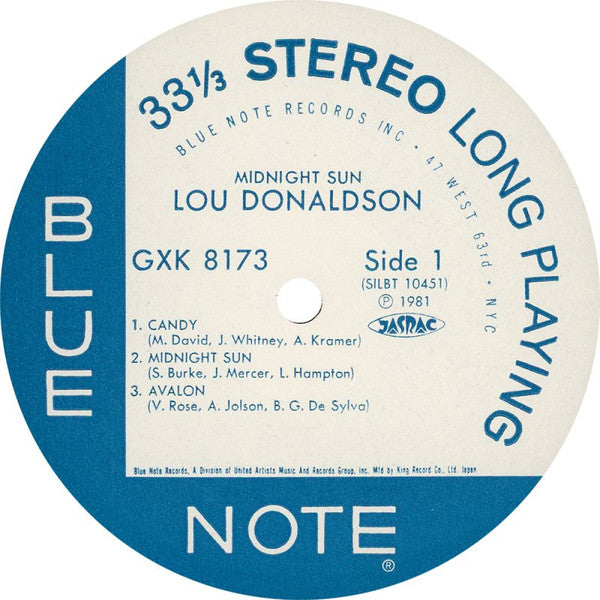 Lou Donaldson - Midnight Sun (Vinyl, LP, Album, Reissue) Very Good Plus (VG+) / Good Plus (G+)