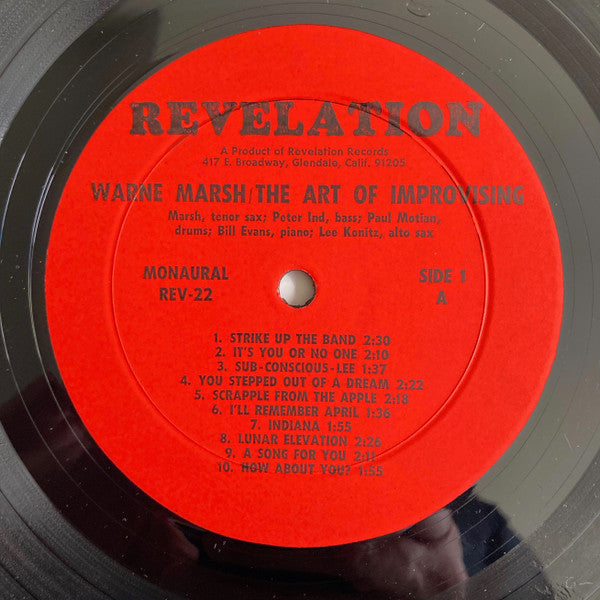 Warne Marsh - The Art Of Improvising (Vinyl, LP, Album) Very Good (VG) / Very Good (VG)