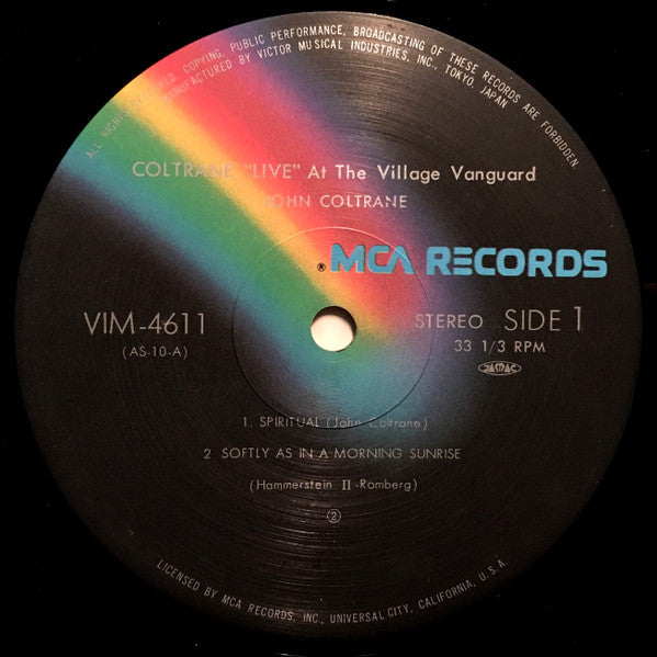 John Coltrane - "Live" At The Village Vanguard (Vinyl, LP, Album, Reissue, Stereo) Very Good (VG) / No Cover