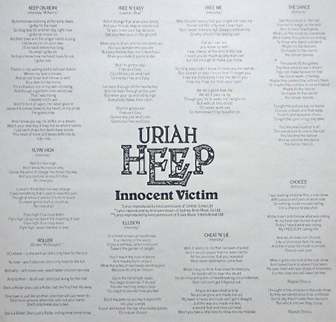 Uriah Heep - Innocent Victim (Vinyl, LP, Album) Very Good Plus (VG+) / Very Good Plus (VG+)