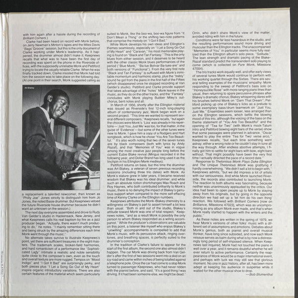 Thelonious Monk - The Riverside Trios (2xVinyl, LP, Compilation) Good Plus (G+) / Good Plus (G+)