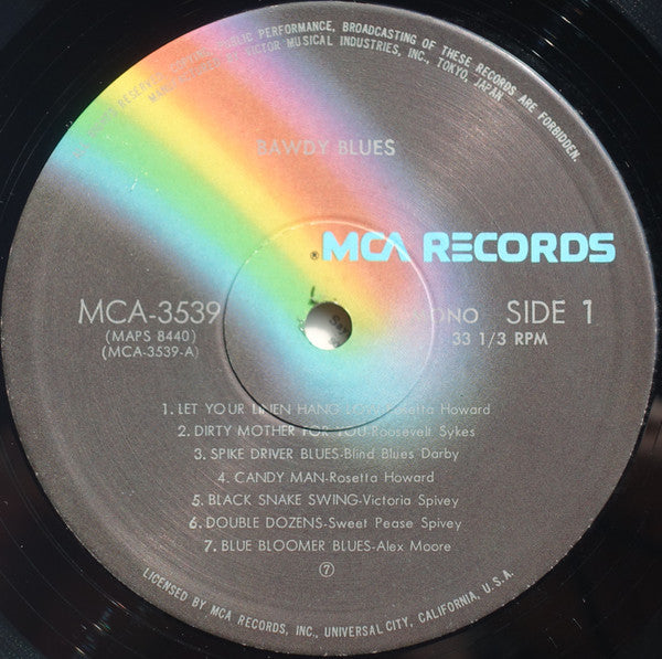 Various - Bawdy Blues 1935-1940 (Vinyl, LP, Album, Compilation, Mono) Near Mint (NM or M-) / Very Good Plus (VG+)