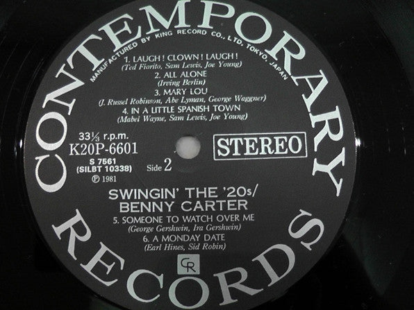 The Benny Carter Quartet - Swingin' The '20s (Vinyl, LP, Album, Rei...