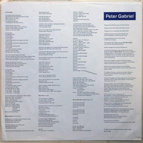 Peter Gabriel - So (Vinyl, LP, Album, Stereo) Very Good (VG) / Very Good (VG)