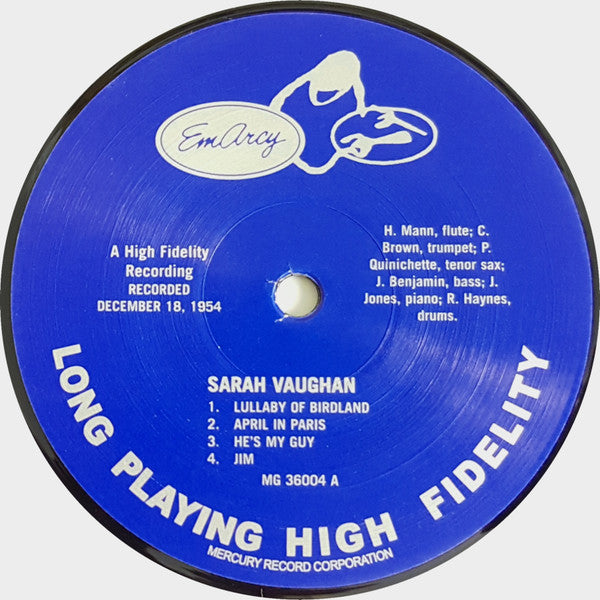 Sarah Vaughan - Sarah Vaughan (Vinyl, LP, Album, Reissue, Mono) Near Mint (NM or M-) / Near Mint (NM or M-)