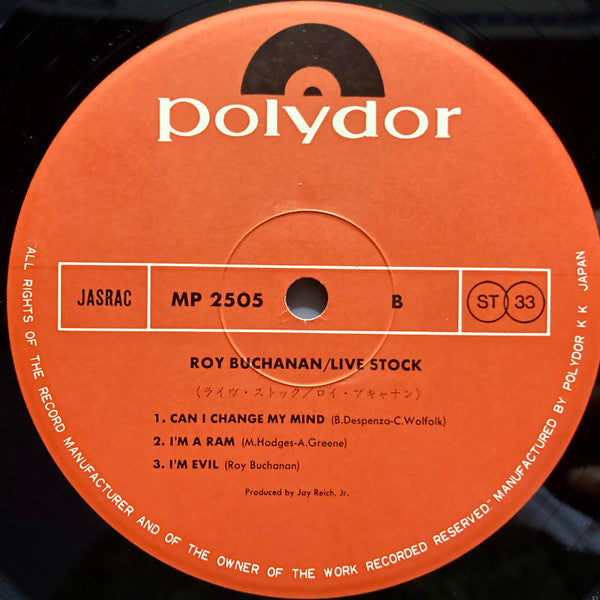 Roy Buchanan - Live Stock (Vinyl, LP, Album)