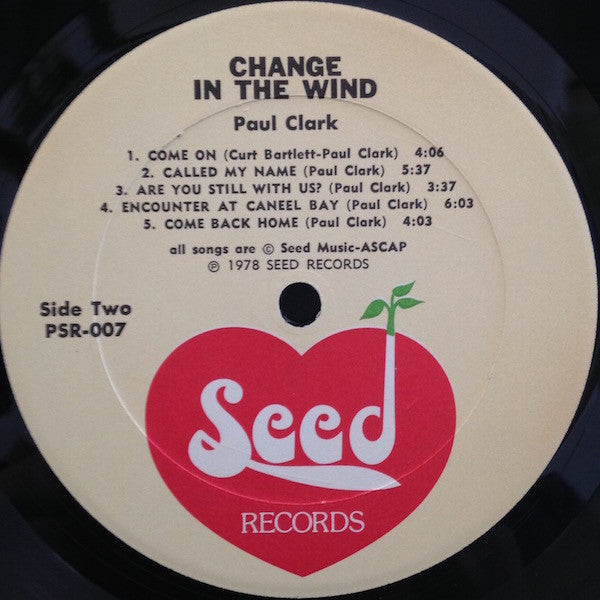 Paul Clark (5) - Change In The Wind (Vinyl, LP, Album) Very Good Plus (VG+) / Very Good (VG)