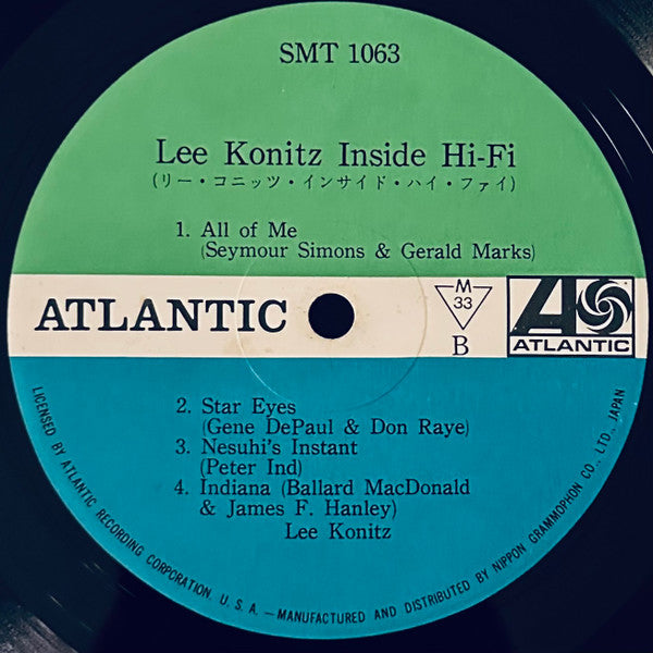 Lee Konitz - Inside Hi-Fi (Vinyl, LP, Album, Mono) Near Mint (NM or M-) / Very Good (VG)