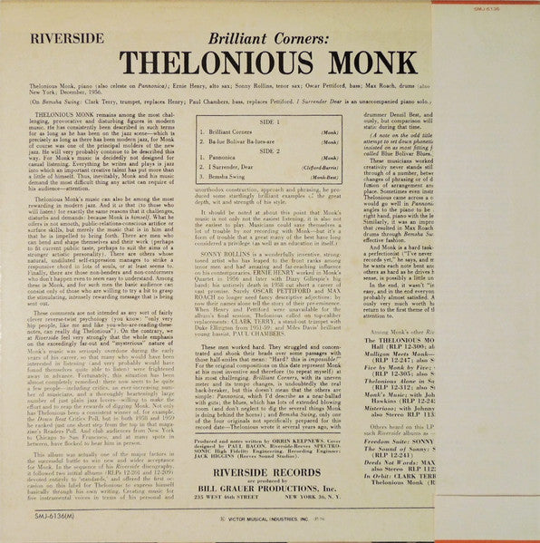 Thelonious Monk - Brilliant Corners = ブリリアント・コーナーズ (Vinyl, LP, Albu...