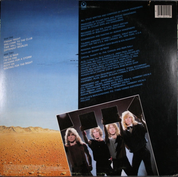 Vandenberg - Heading For A Storm (Vinyl, LP, Album, Stereo) Very Good (VG) / Good Plus (G+)