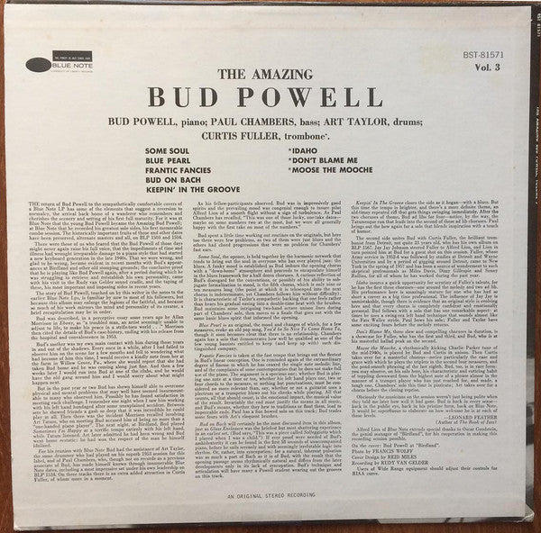 Bud Powell - The Amazing Bud Powell, Vol. 3 - Bud! (Vinyl, LP, Reis...
